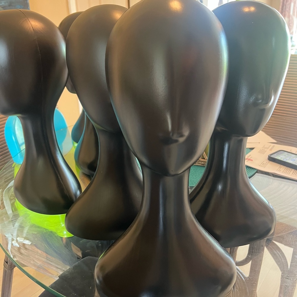 Black Mannequin Head- plastic